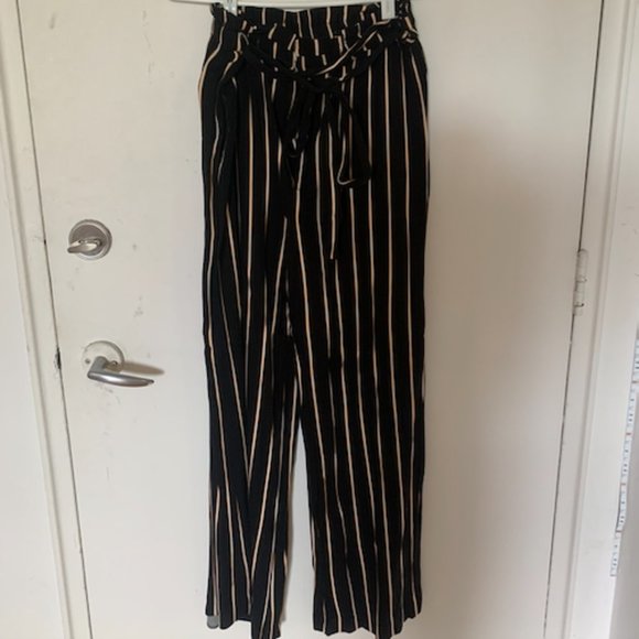 Striped Black Pants - Picture 1 of 2